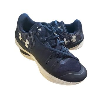 Under Armour UA Womens Block City Volleyball Shoes Navy Blue